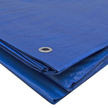Защитный тент «Тарпаулин®» с люверсами синий, 3*6 м, 180 г/м²