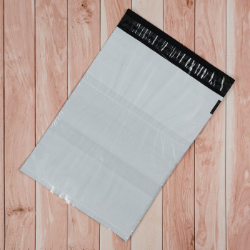 Курьер-пакет белый без печати, с карманом, 240*320+40 мм, 50 мкм, 100 шт.