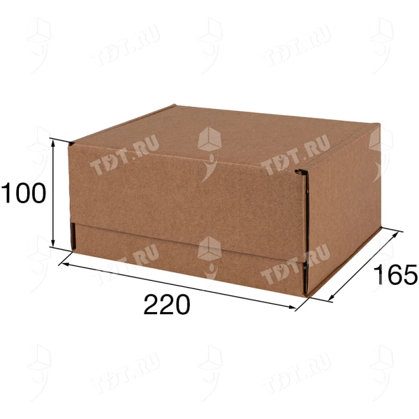 Почтовый короб тип «Д», 220*165*100 мм, T23, 100% целлюлоза