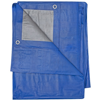 Защитный тент «Тарпаулин®» с люверсами синий, 3*6 м, 180 г/м²