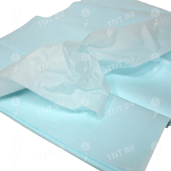 Бумага тишью, голубая, 50*66 см, 20 г/м², 10 листов