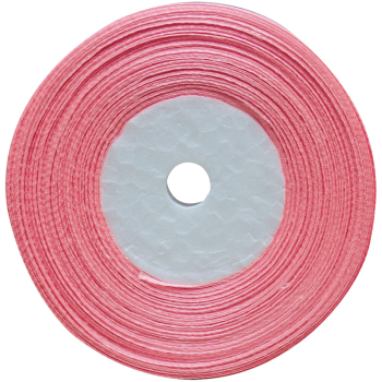 Атласная лента, розовая, 25мм*23м