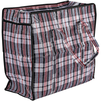 Сумка однослойная хозяйственная, 168 л, 80*35*60 см, чёрно-красная