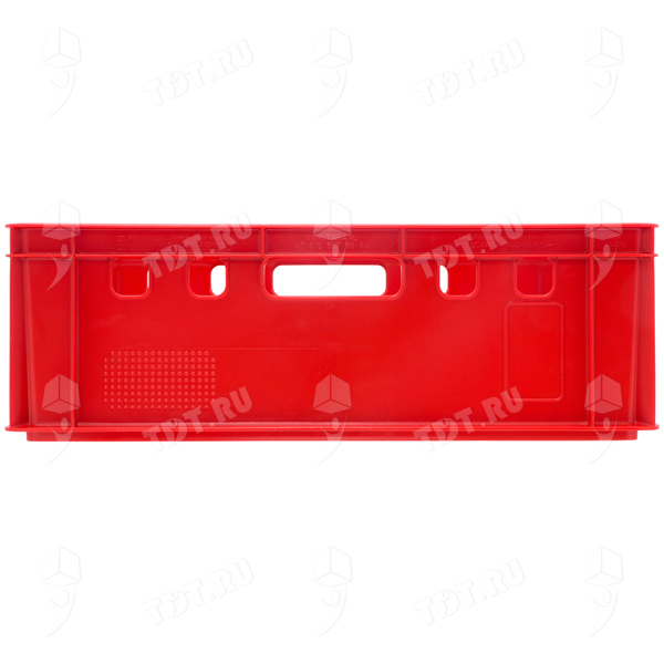 Мясной ящик Е2, красный, сплошной, 600*400*200 мм