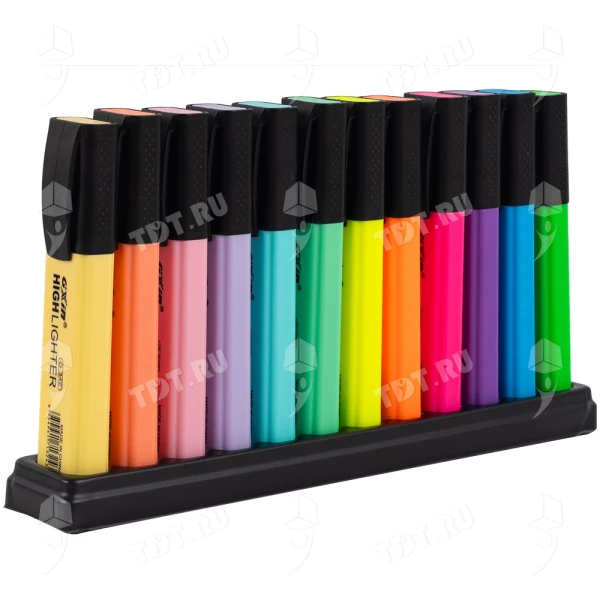 Текстовыделитель Gxin Highlighter G-342, набор 6A+6D цветов, 2-5 мм, 12 шт./уп.