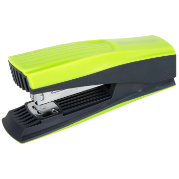 Степлер BRAUBERG «Super» для скоб №24/6 и №26/6, пластик, зелёно-чёрный, 30 листов