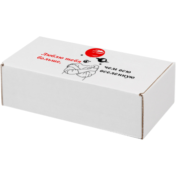 Подарочная коробка «Люблю тебя больше, чем всю вселенную», беленая, 170*90*50 мм