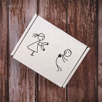 Подарочная коробка «Примагнитило», беленая, 216*175*106 мм