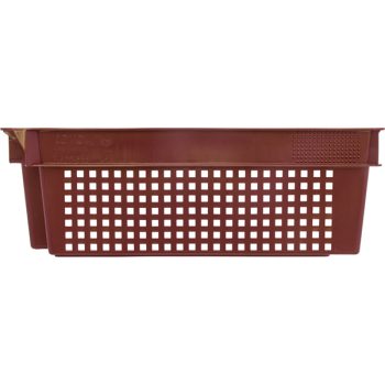 Овощной ящик, конусный, перфорированный, красный, 600*400*200 мм