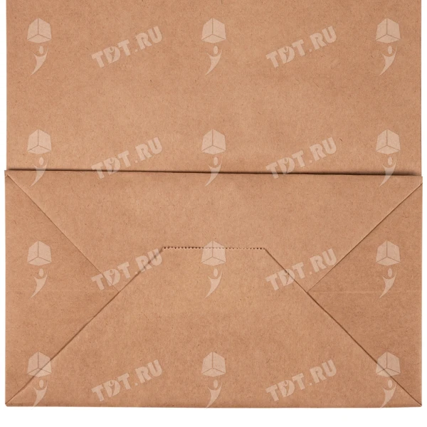 Бурый пакет с плоской ручкой, 70 г/м², 28*15*32 см