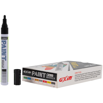 Маркер-краска перманентный Gxin G-862A, черный, 4 мм, 1 шт.