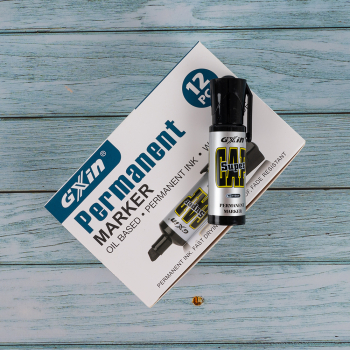 Маркер перманентный Gxin «Super cap» G-185, черный, 4-8 мм, 1 шт.