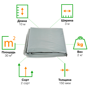 Пленка полиэтиленовая техническая мини ПВД рукав 150, 1.5*10м Пленка полиэтиленовая техническая мини ПВД рукав 150, 1.5*10м