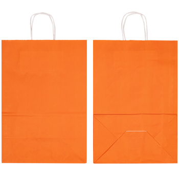Крафт пакет с крученой ручкой «Оранжевый», 100 г/м², 32*12*42 см