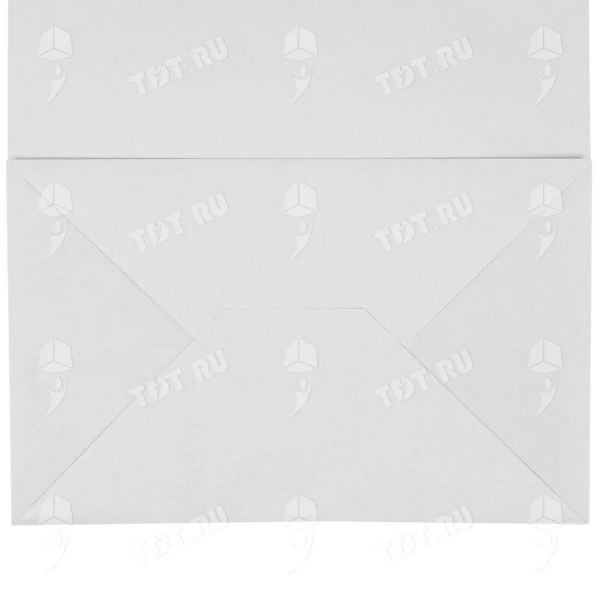 Белый пакет с плоской ручкой, 80 г/м², 24*14*28 см