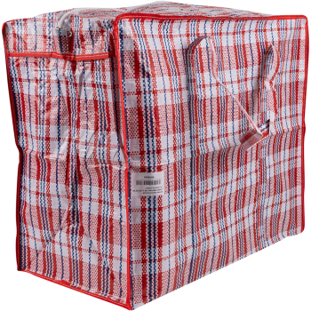 Сумка однослойная хозяйственная, 90 л, 60*30*50 см, красно-синяя