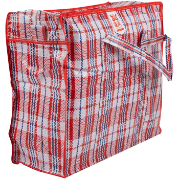 Сумка однослойная хозяйственная, 36 л, 45*20*40 см, красно-синяя