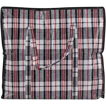 Сумка однослойная хозяйственная, 68 л, 60*25*45 см, чёрно-красная