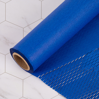 Рулон сотовой оберточной бумаги, синий, 10*0.5 м