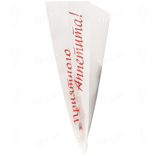Ламинированный бумажный пакет для кур-гриль, белый с рисунком, 285*200+85 мм, 1000 шт.