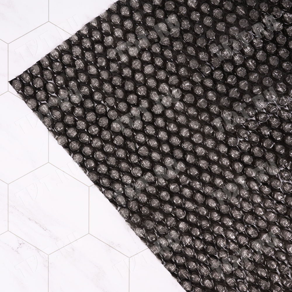 Воздушно пузырьковая пленка, 50*0.6 м «Black bubble», 40 г/м², чёрная, двухслойная