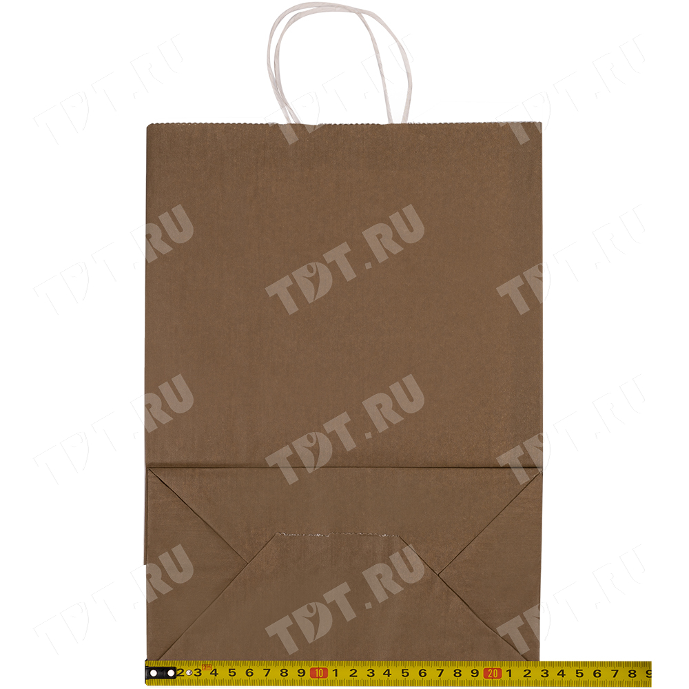 Крафт пакет с крученой ручкой «Капучино», 80 г/м², 25*11*32 см