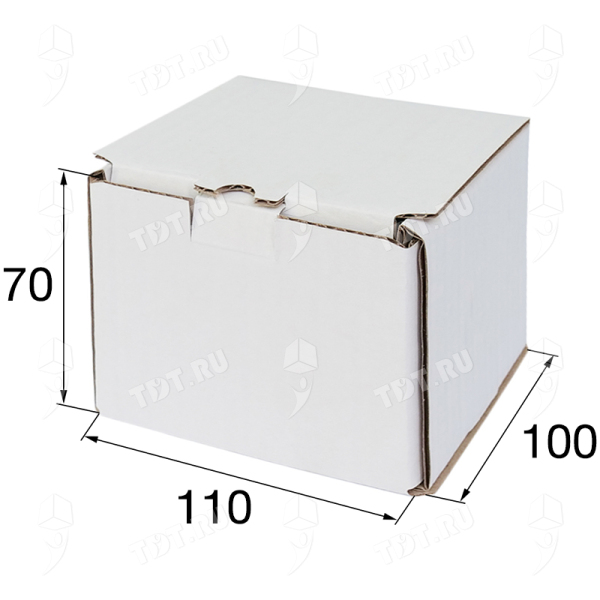 Коробка №199/1 (премиум), беленая, 110*100*70 мм