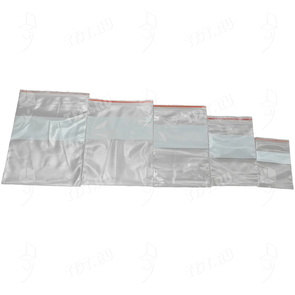 Пакеты Zip Lock с полосой для надписи, 180*250 мм, 70 мкм, 100 шт.