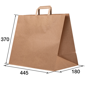 Крафт пакет с плоской ручкой, 90 г/м², 44.5*18*37 см