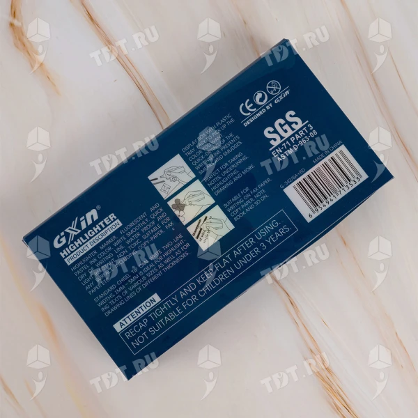 Текстовыделитель Gxin Highlighter G-342, набор 6A+6D цветов, 2-5 мм, 12 шт./уп.