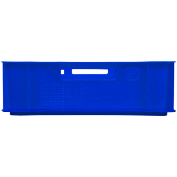 Ящик для мяса Е1, синий, сплошной, 600*400*120 мм