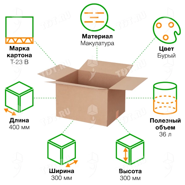 Коробка для переезда №52, 400*300*300 мм