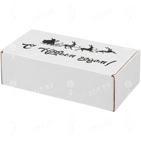 Подарочная коробка «С Новым годом!», белая, 170*90*50 мм