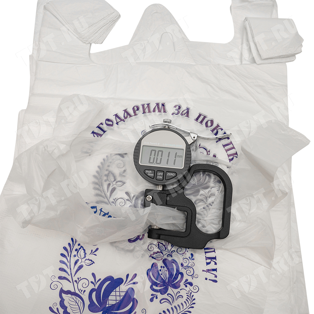 Пакет майка ПНД «Гжель» белый, 28+16*50см, 11 мкм, 100шт.