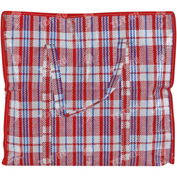 Сумка однослойная хозяйственная, 36 л, 45*20*40 см, красно-синяя