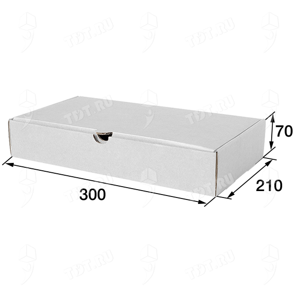 Коробка №203/1 (премиум), беленая, 300*210*70 мм