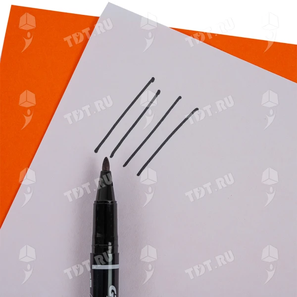 Маркер перманентный Gxin G-107A для CD/DVD, двусторонний, черный, 0.5-1 мм, 12 шт./уп.