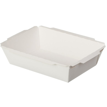 Контейнер «Crystal Box» с прозрачной крышкой, белый, 500 мл, 165*120*45 мм, 50 шт.