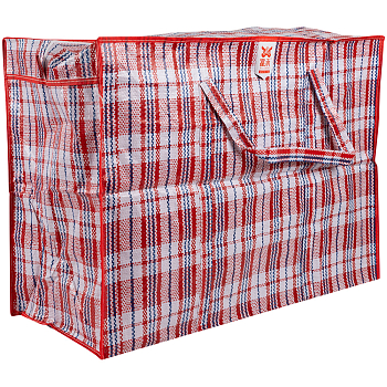 Сумка однослойная хозяйственная, 105 л, 70*30*50 см, красно-синяя