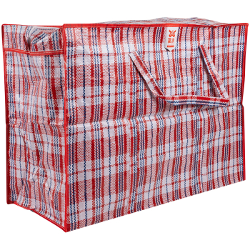 Сумка однослойная хозяйственная, 105 л, 70*30*50 см, красно-синяя