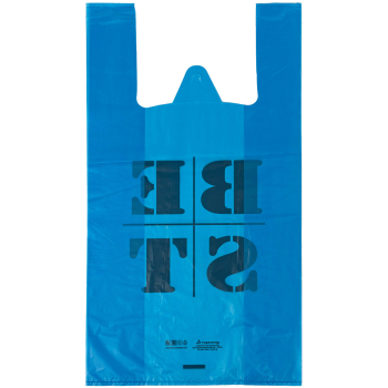 Пакет майка ПНД «Best» синий, зелёный, 31+17*55см, 30 мкм, 100шт.