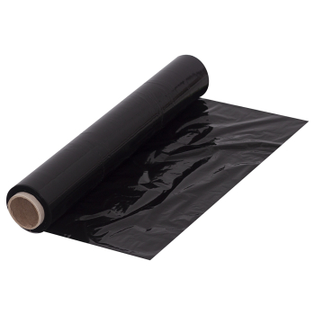 Стрейч пленка ЭКОНОМ черная в рулоне, 500 мм, 20 мкм, 2 кг, 2 сорт