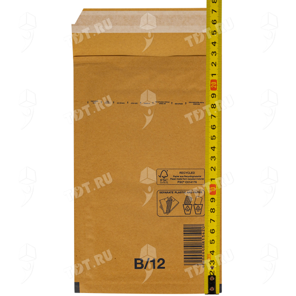 Бурый крафт пакет с прослойкой, 14*22 см, B-12-G (В/00)