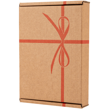 Самосборный короб «Бантик», бурый, 260*195*42 мм, Т-23 В