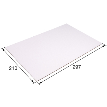 Мини-лист гофрокартона Т21, бело-бурый, формат А4, 210*297 мм