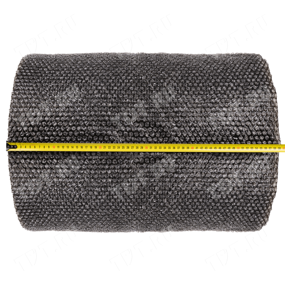 Воздушно пузырьковая пленка, 50*0.6 м «Black bubble», 40 г/м², чёрная, двухслойная