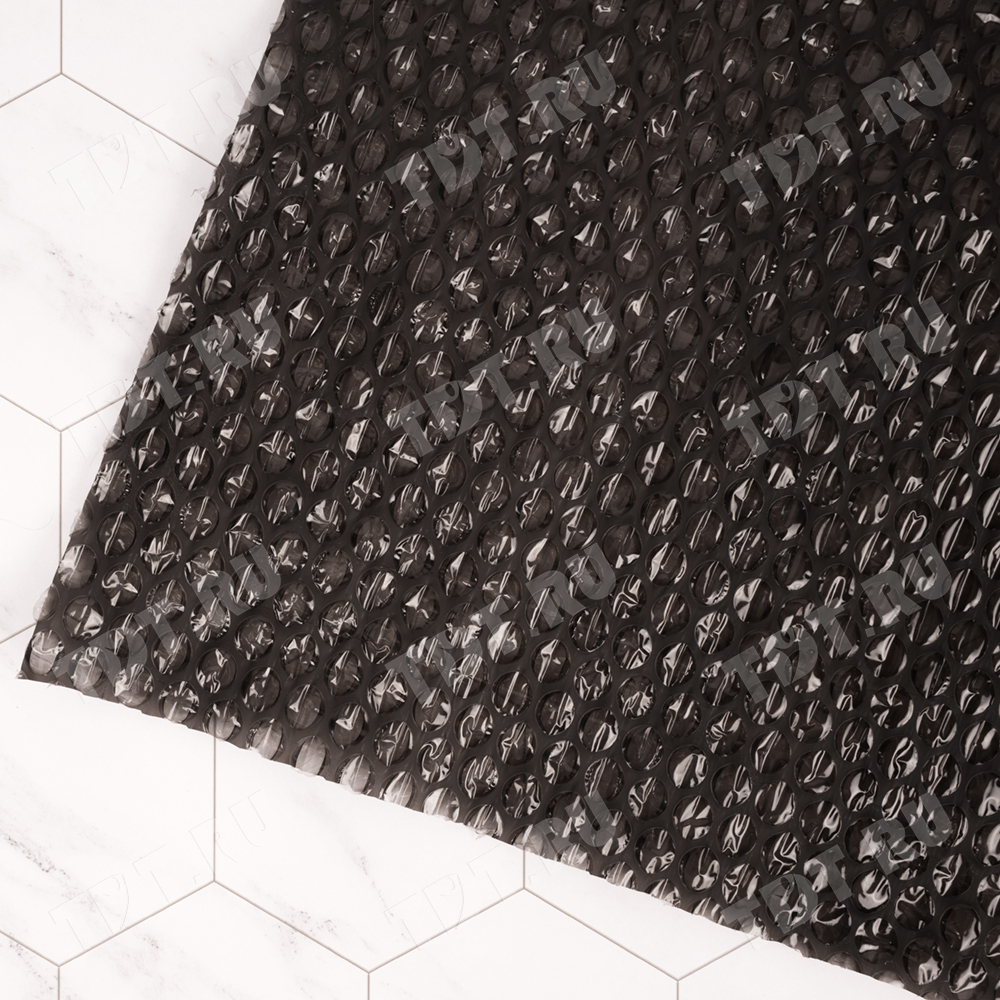 Воздушно пузырьковая пленка, 50*0.6 м «Black bubble», 40 г/м², чёрная, двухслойная