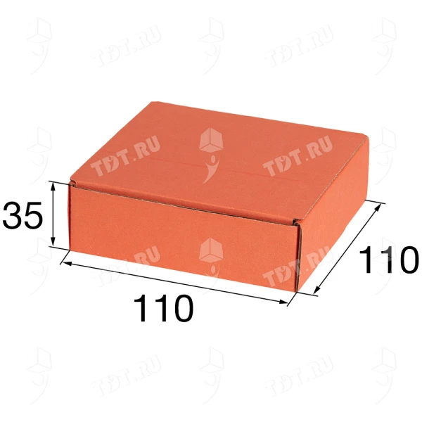 Короб КС-703 МГФ, красный, 110*110*35 мм