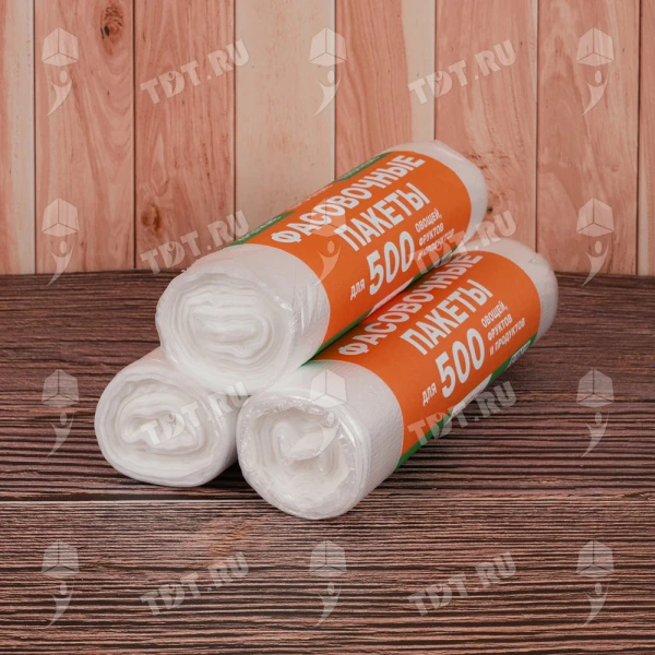 Пакеты фасовочные ПНД в рулоне, 24*37см, 50 мкм, 150 шт.