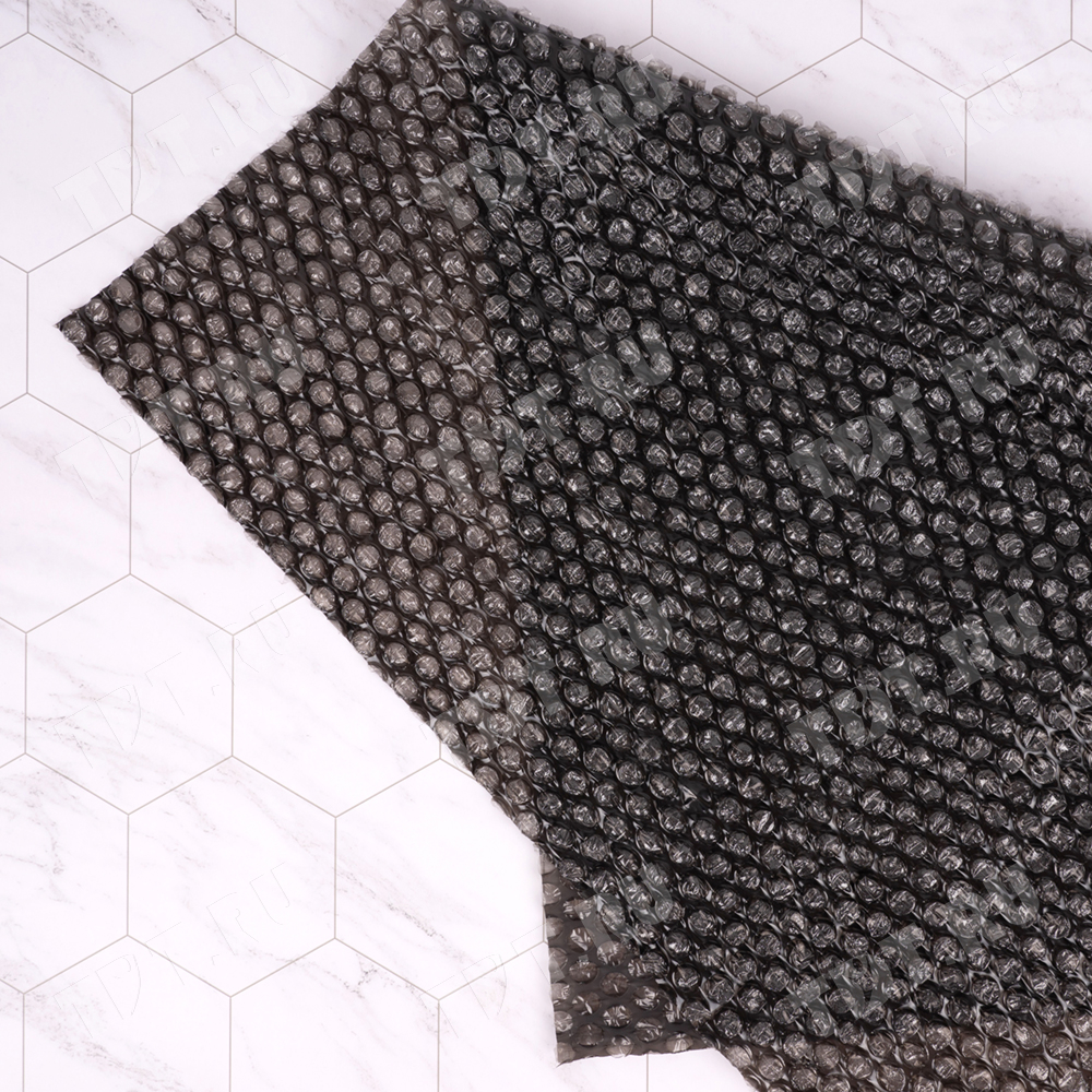 Воздушно пузырьковая пленка, 50*0.6 м «Black bubble», 40 г/м², чёрная, двухслойная